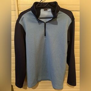 🔥 PING Men's Sensorwarm Men's 1/2 Zip Pullover Sweater, Large in Baby/Navy Blue